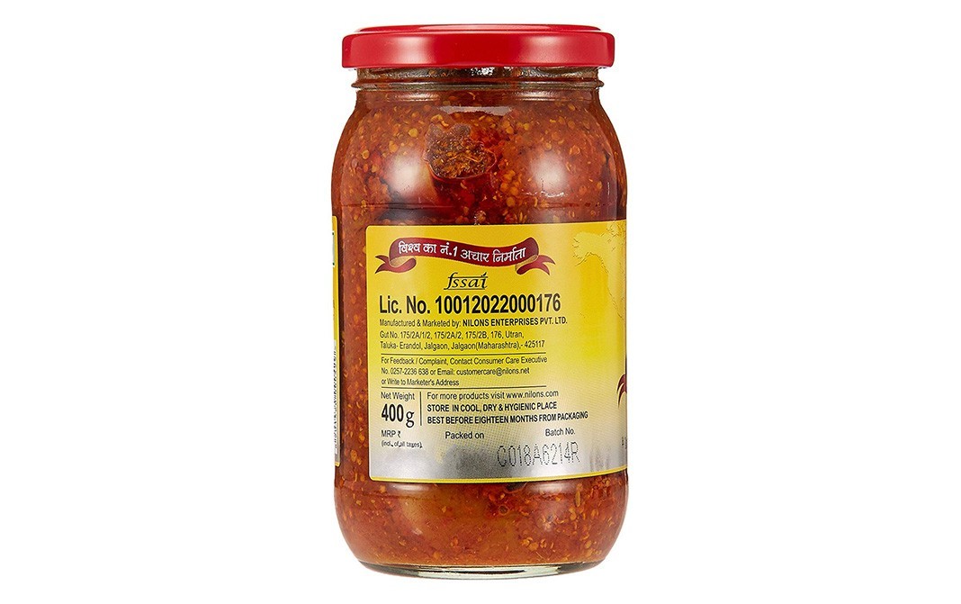 Nilon's Premium Lemon Pickle    Glass Jar  400 grams
